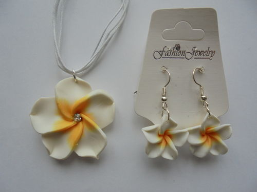 Frangipani Flower Necklace Set #2
