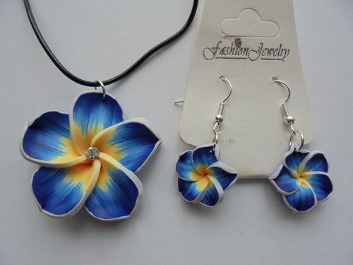 Frangipani Flower Necklace Set #3