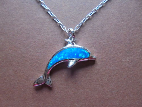 Dolphin Opal Pendant